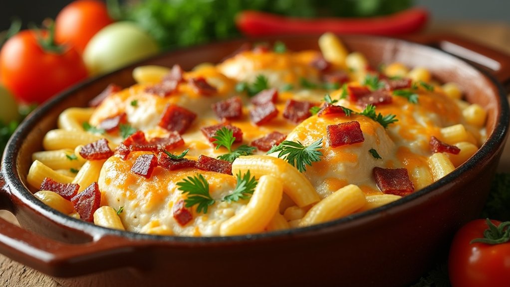 nourishing chicken bacon casserole