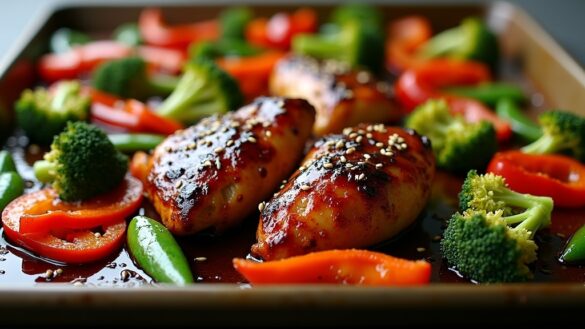 one pan teriyaki chicken dinner
