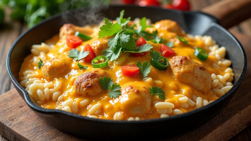one pot cheesy chicken rice