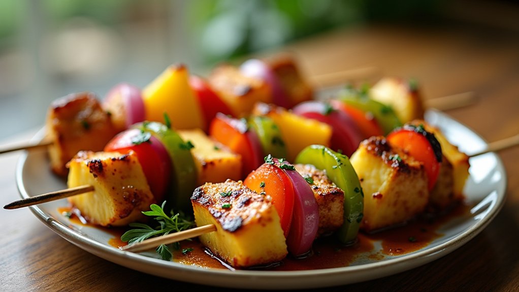 pineapple chicken kabobs delight