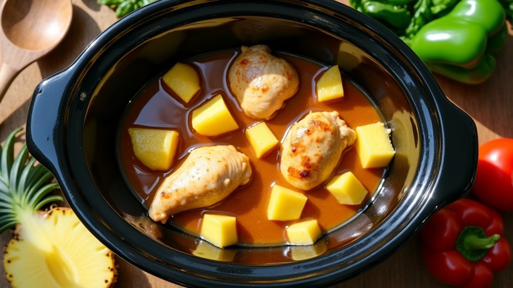 pineapple enhances savory chicken