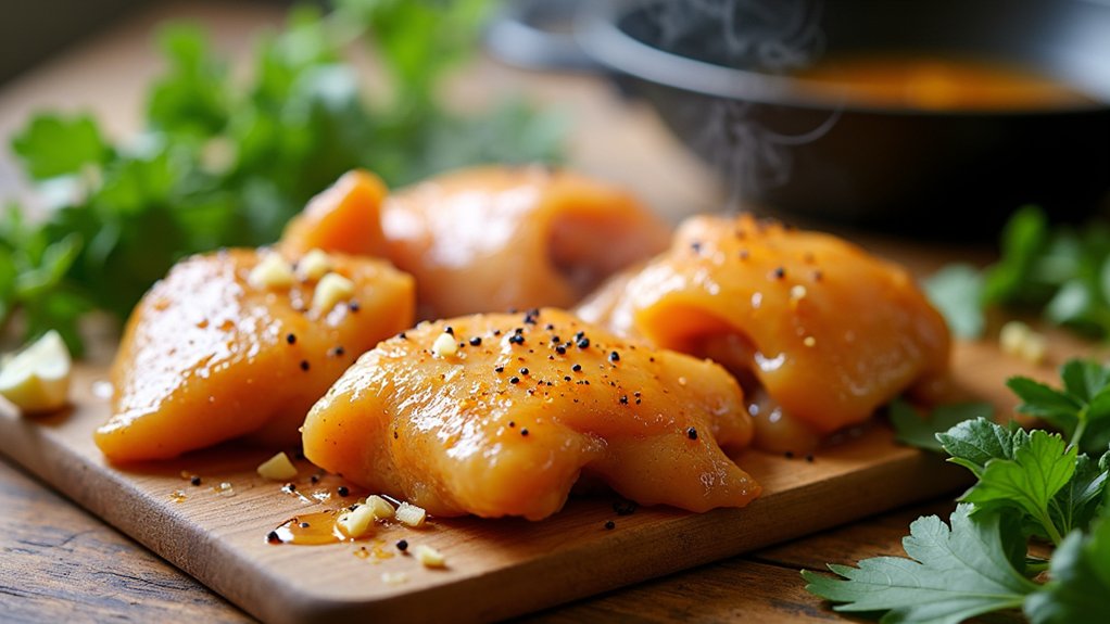 prep chicken marinate cook