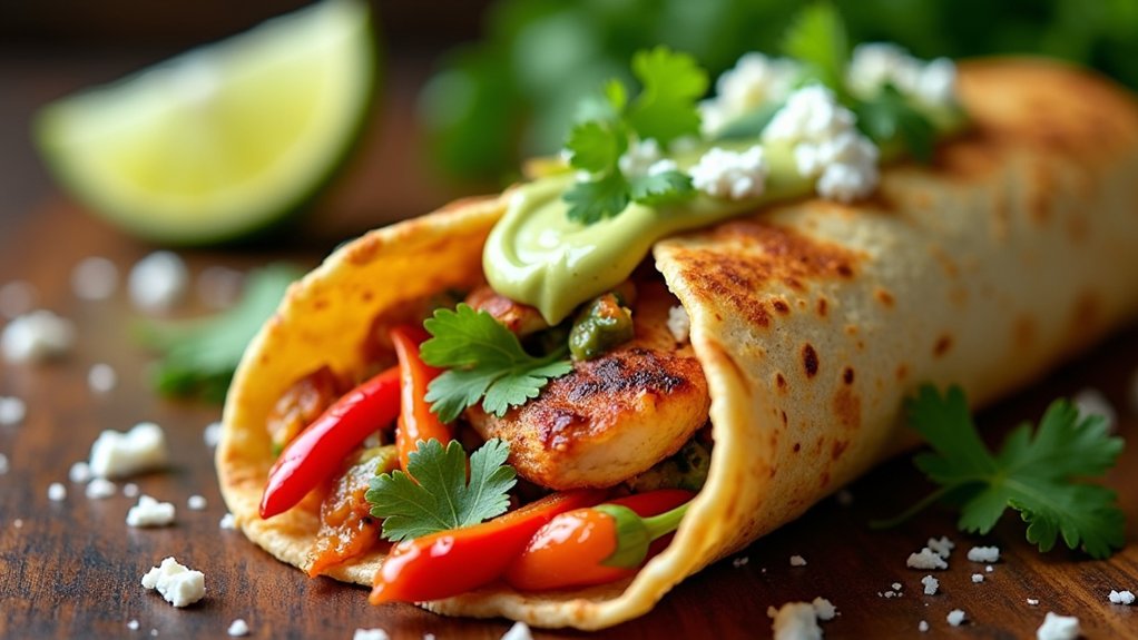 quick and customizable chicken burritos