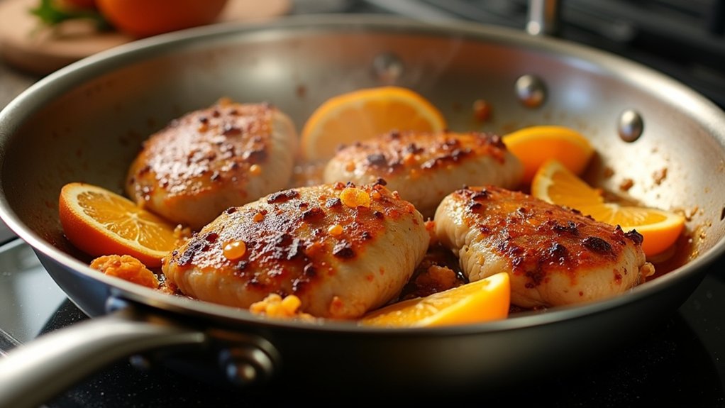 saut chicken until golden