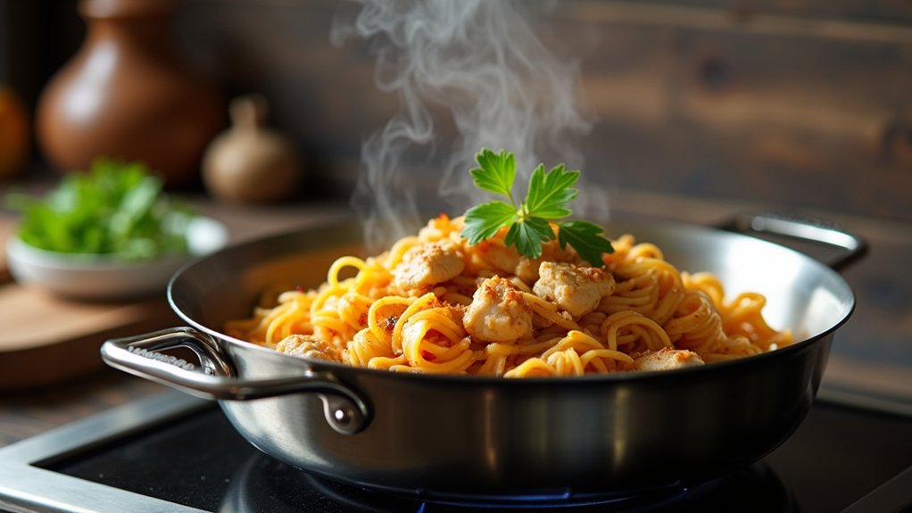 saut onions and garlic carefully