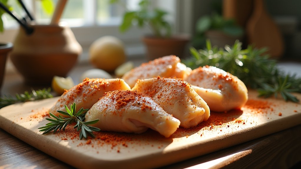 season chicken with spices