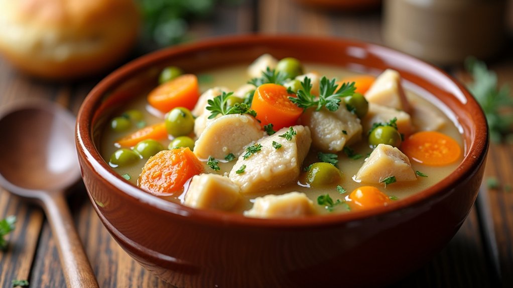 seasonings and broth added