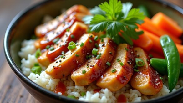 teriyaki chicken rice bowls